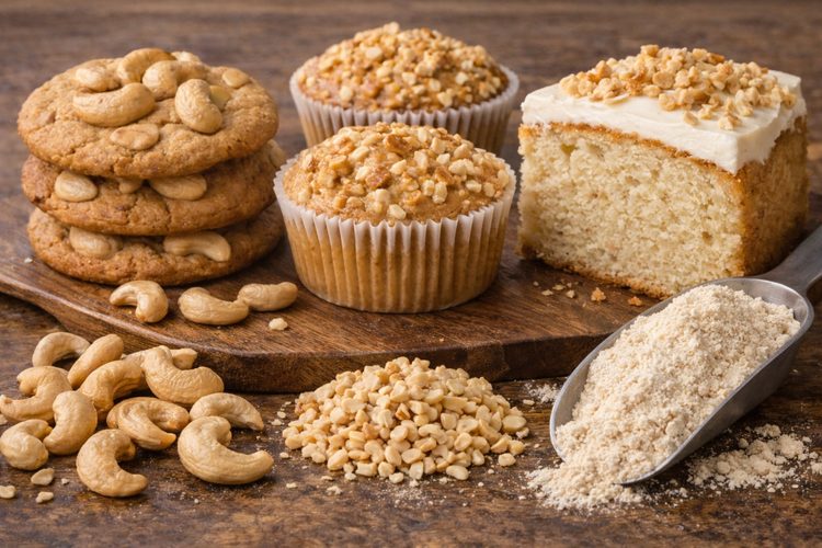 Cashew bakery applications illustration