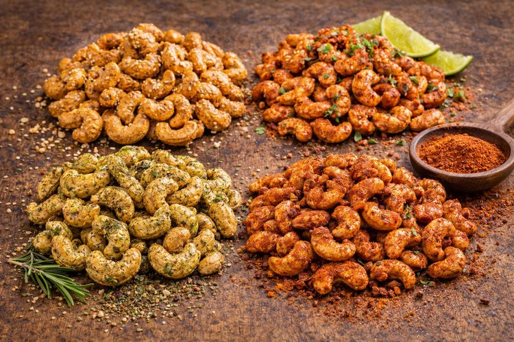Illustrated placeholder for article titled Developing Flavored Cashew Lines